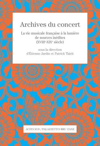 ARCHIVES DU CONCERT, de Étienne Jardin | portada del libro