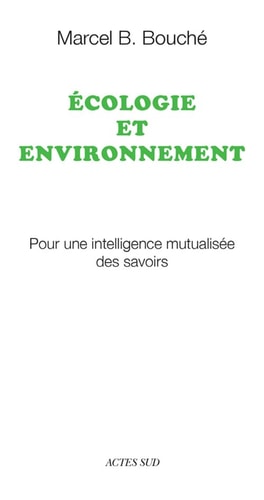 ECOLOGIE ET ENVIRONNEMENT, de Marcel B. Bouché | portada del libro