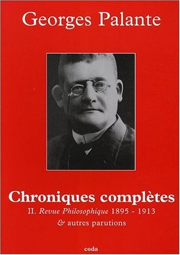 CHRONIQUES COMPLETES T2, de Georges Palante | portada del libro