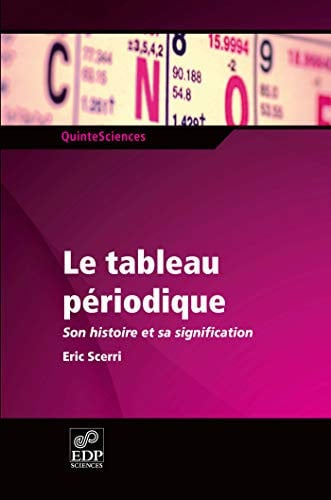 TABLEAU PERIODIQUE, de SCERRI E | portada del libro