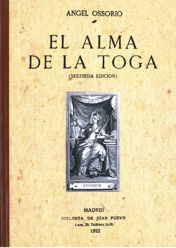 EL ALMA DE LA TOGA, de OSSORIO Y GALLARDO | portada del libro