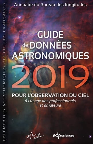 GUIDE DE DONNEES ASTRONOMIQUES 2019, de IMCCE | portada del libro