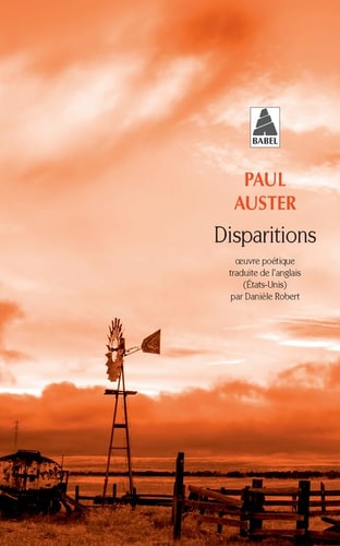 DISPARITIONS, de Paul Auster | portada del libro