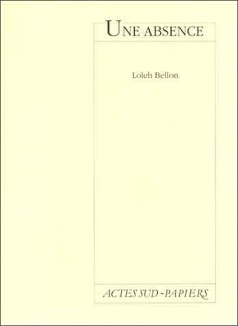 UNE ABSENCE, de Bellon | portada del libro