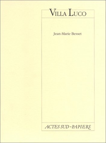 VILLA LUCO, de Jean-Marie Besset | portada del libro