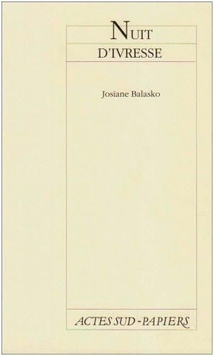 NUIT D'IVRESSE, de Josiane Balasko | portada del libro