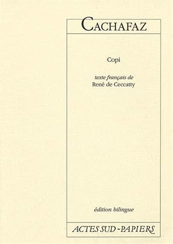 CACHAFAZ TRAGEDIE BARBARE EN DEUX ACTES ET EN VERS, de Copi | portada del libro