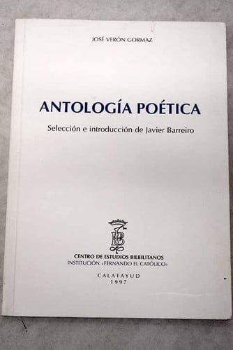 Antolog¡a poética, de VERON GORMAZ | portada del libro