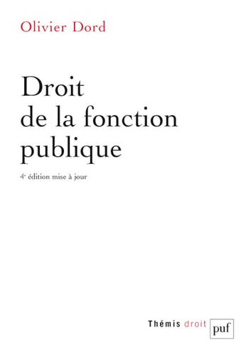 ROIT DE LA FONCTION PUBLIQUE, de Olivier Dord | portada del libro