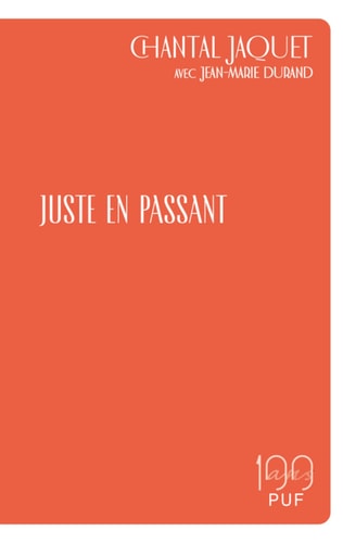 JUSTE EN PASSANT, de JAQUET CHANTAL#DURAND JEAN-MARIE | portada del libro