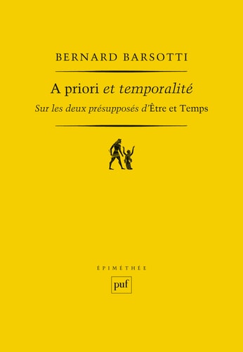 PRIORI ET TEMPORALITE, de Bernard Barsotti | portada del libro