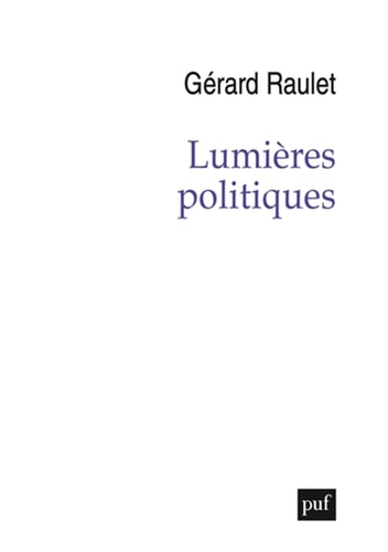 UMIERES POLITIQUES, de Gérard Raulet | portada del libro
