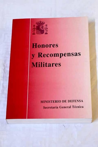 Honores y recompensas militares | portada del libro