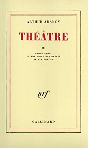 THEATRE T3, de Arthur Adamov | portada del libro