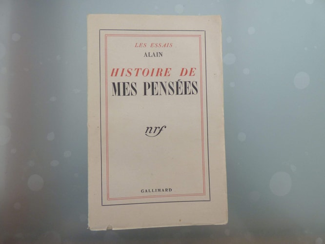 HISTOIRE DE MES PENSEES, de Alain | portada del libro
