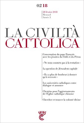 CIVILTA CATTOLICA FEVRIER 2018, de Spadaro sj | portada del libro