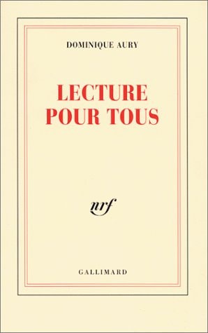 LECTURE POUR TOUS T1, de Dominique Aury | portada del libro