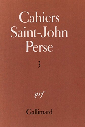CAHIERS SAINT-JOHN PERSE, de Association Saint-John Perse | portada del libro