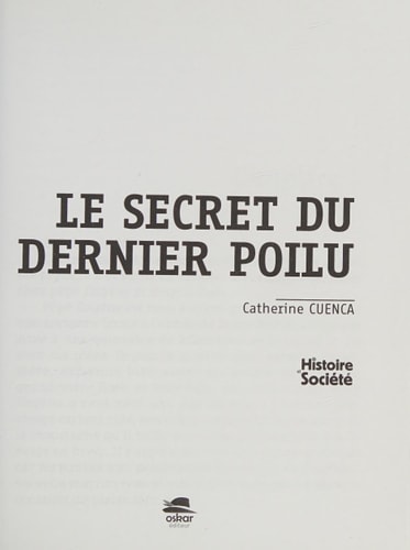 SECRET DU DERNIER POILU LE, de Catherine Cuenca | portada del libro