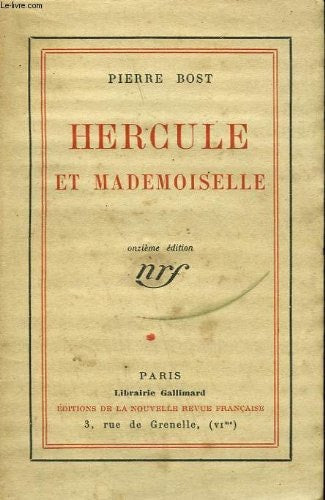HERCULE ET MADEMOISELLE, de Pierre Bost | portada del libro