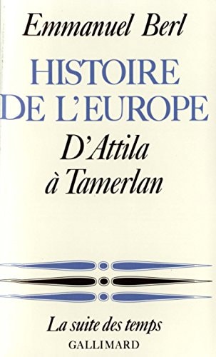 HISTOIRE DE L'EUROPE T1, de Emmanuel Berl | portada del libro