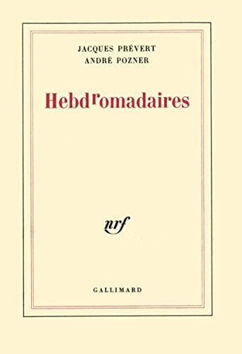 HEBDROMADAIRES, de Jacques Prévert | portada del libro