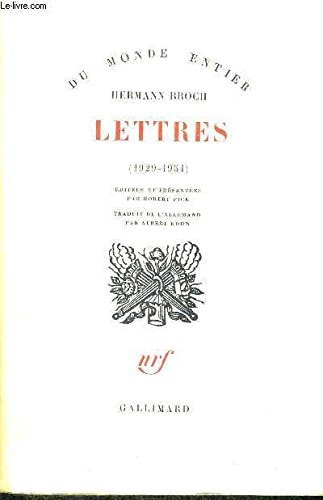 LETTRES, de Broch | portada del libro
