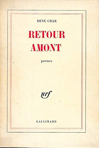 RETOUR AMONT, de René Char | portada del libro