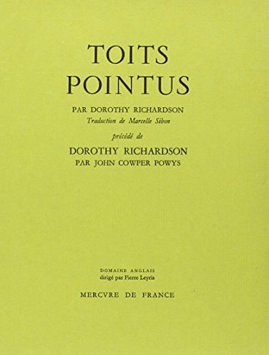 TOITS POINTUS, de Dorothy Richardson | portada del libro