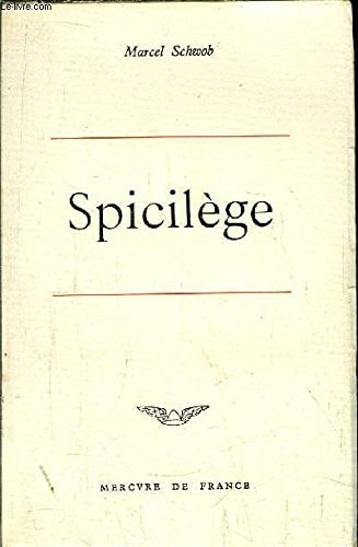 SPICILEGE, de Marcel Schwob | portada del libro
