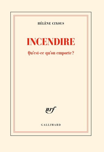 Incendire, de Hélène Cixous | portada del libro