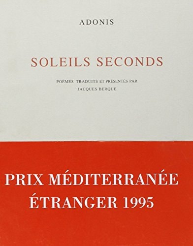 SOLEILS SECONDS, de Adonis | portada del libro