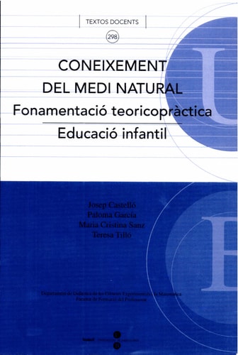 Coneixement del medi natural. Fonamentació teoricopràctica. Educació infantil, de Tilló Barrufet | portada del libro