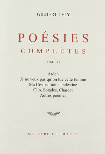 POESIES COMPLETES T3, de Lely | portada del libro