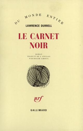 LE CARNET NOIR, de Lawrence Durrell | portada del libro
