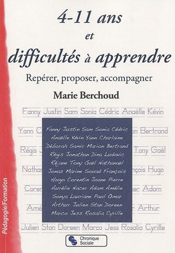 4-11 ANS ET DIFFICULTES A APPRENDRE, de BERCHOUD MARIE | portada del libro