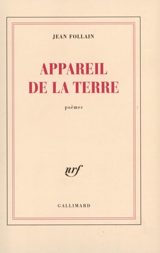 APPAREIL DE LA TERRE, de Follain | portada del libro