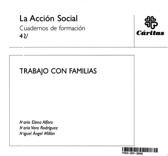 Trabajo con familias, de ALFARO | portada del libro