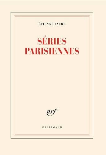 SERIES PARISIENNES, de Étienne Faure | portada del libro