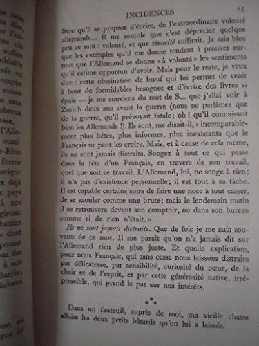 INCIDENCES, de Gide | portada del libro
