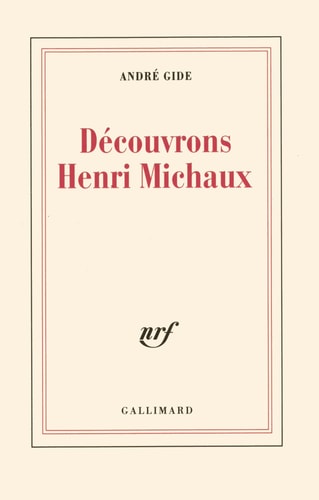 DECOUVRONS HENRI MICHAUX, de Gide | portada del libro