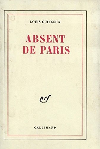 ABSENT DE PARIS, de Guilloux | portada del libro