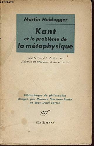 KANT ET LE PROBLEME DE LA METAPHYSIQUE, de HEIDEGGER | portada del libro