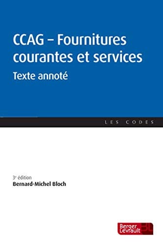CCAG FOURNITURES ET SERVICES 3E ED, de BLOCH BERNARD M | portada del libro