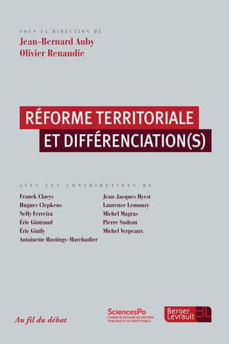 REFORME TERRITORIALE ET DIFFERENCIATIONS, de RENAUDIE OLIVIE | portada del libro