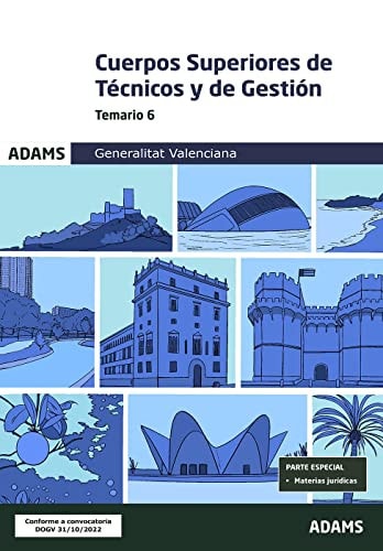 TEMARIO 6 CUERPO SUPERIOR DE TECNICOS DE LA GENERALITAT VALE, de VARIOS AUTORES | portada del libro