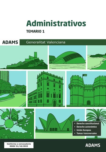 Temario 1 Administrativos Generalitat Valenciana, de VARIOS AUTORES | portada del libro