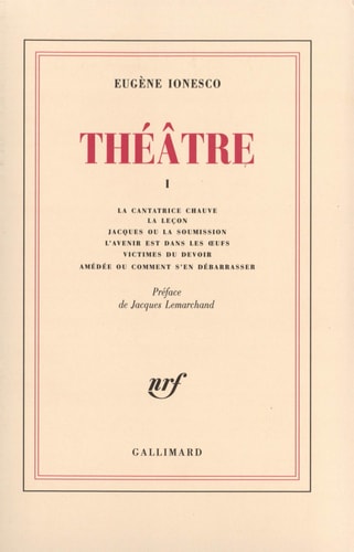 THEATRE T1, de Eugène Ionesco | portada del libro