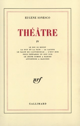 THEATRE T4, de Eugène Ionesco | portada del libro