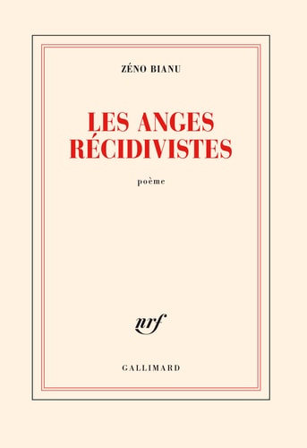 ANGES RECIDIVISTES, de Zéno Bianu | portada del libro